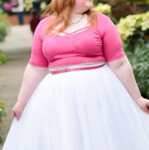 NWT Pink Caged Crop Top